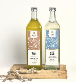 Wood Cold Pressed Coconut & Peanut Oil